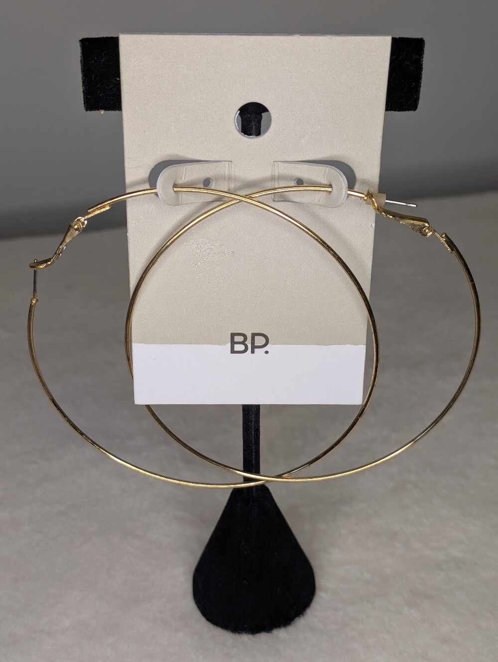 NWT BP. Nordstrom Goldtone Large 3" Hoop Earrings - Classic Minimalist